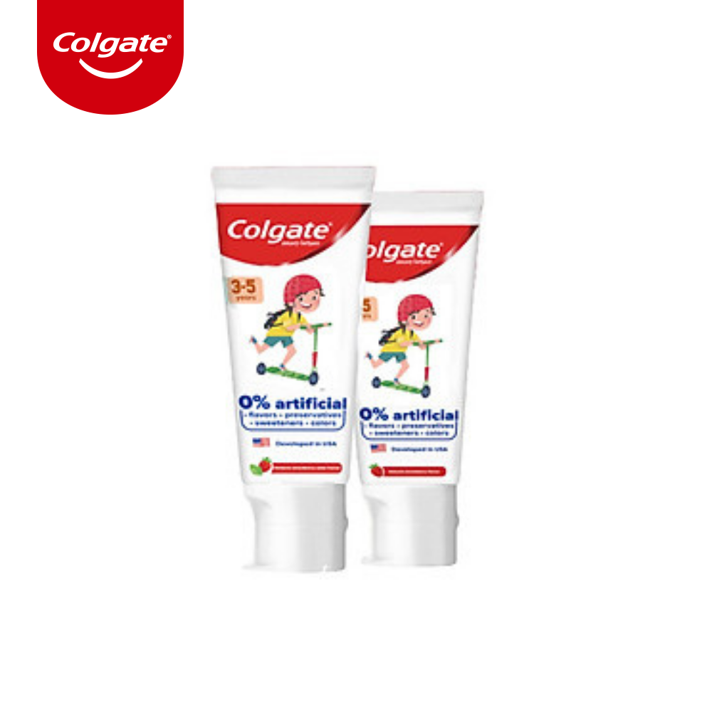 Bộ 2 kem đánh răng trẻ em Colgate Kid Free From không chất nhân tạo cho bé 3 đến 5 tuổi 80g/tuýp