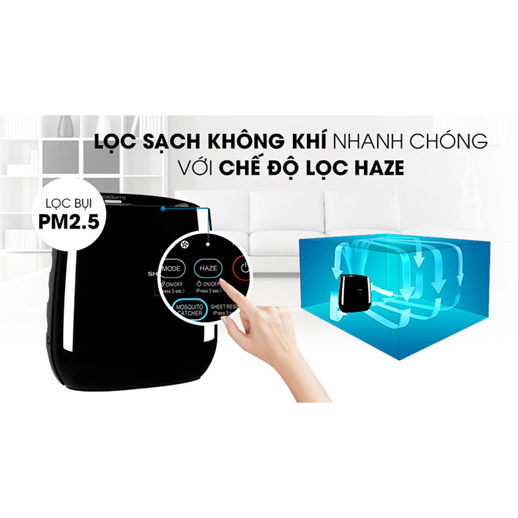 Máy Lọc Không Khí Và Bắt Muỗi Sharp FP-JM30V-B (53W) – Hàng Chính Hãng