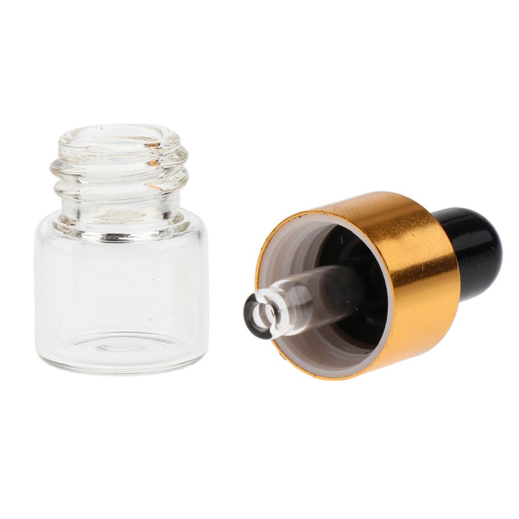 20 Set Glass 1ml 2ml 3ml Essential Oils Refillable Empty Bottles with Dropper Pipette for Perfume Aromatherapy