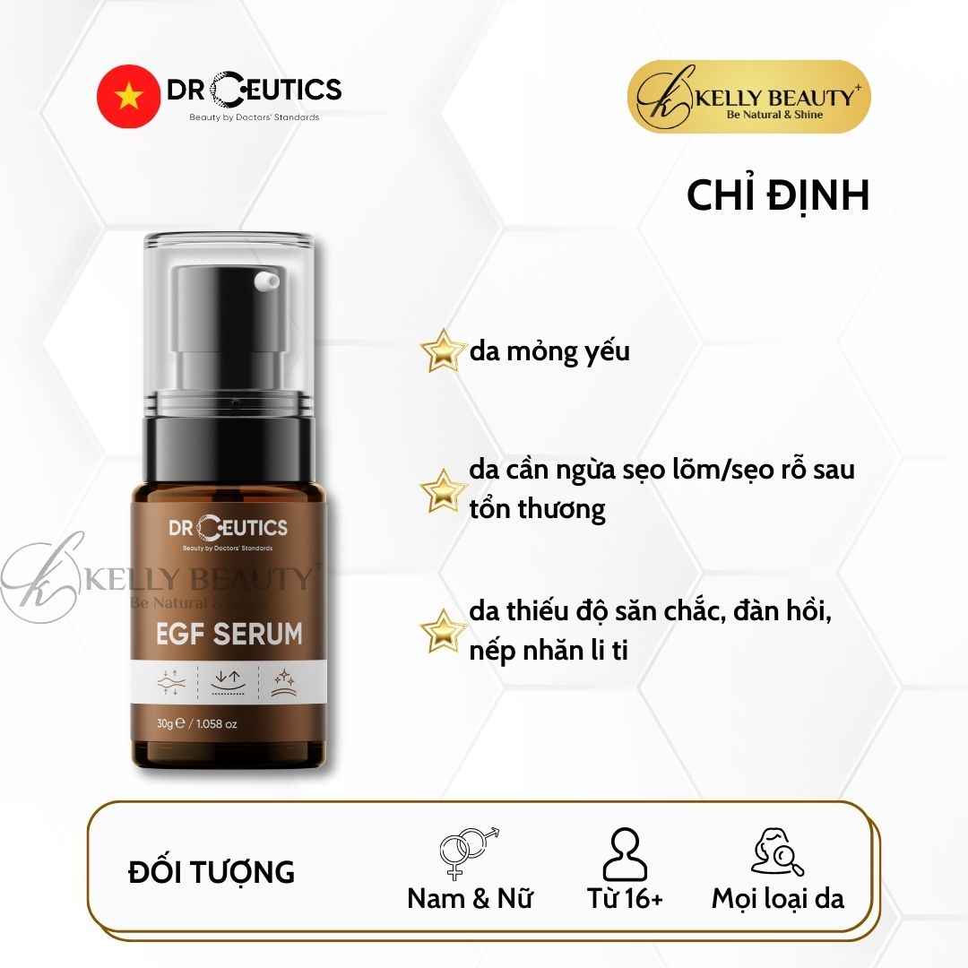 DrCeutics EGF Serum - Tinh Chất Phục Hồi Trẻ Hóa Da | Kelly Beauty