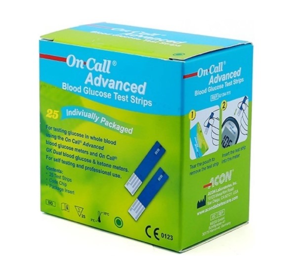 Que thử máy đo đường huyết On-call Advanced chính hãng