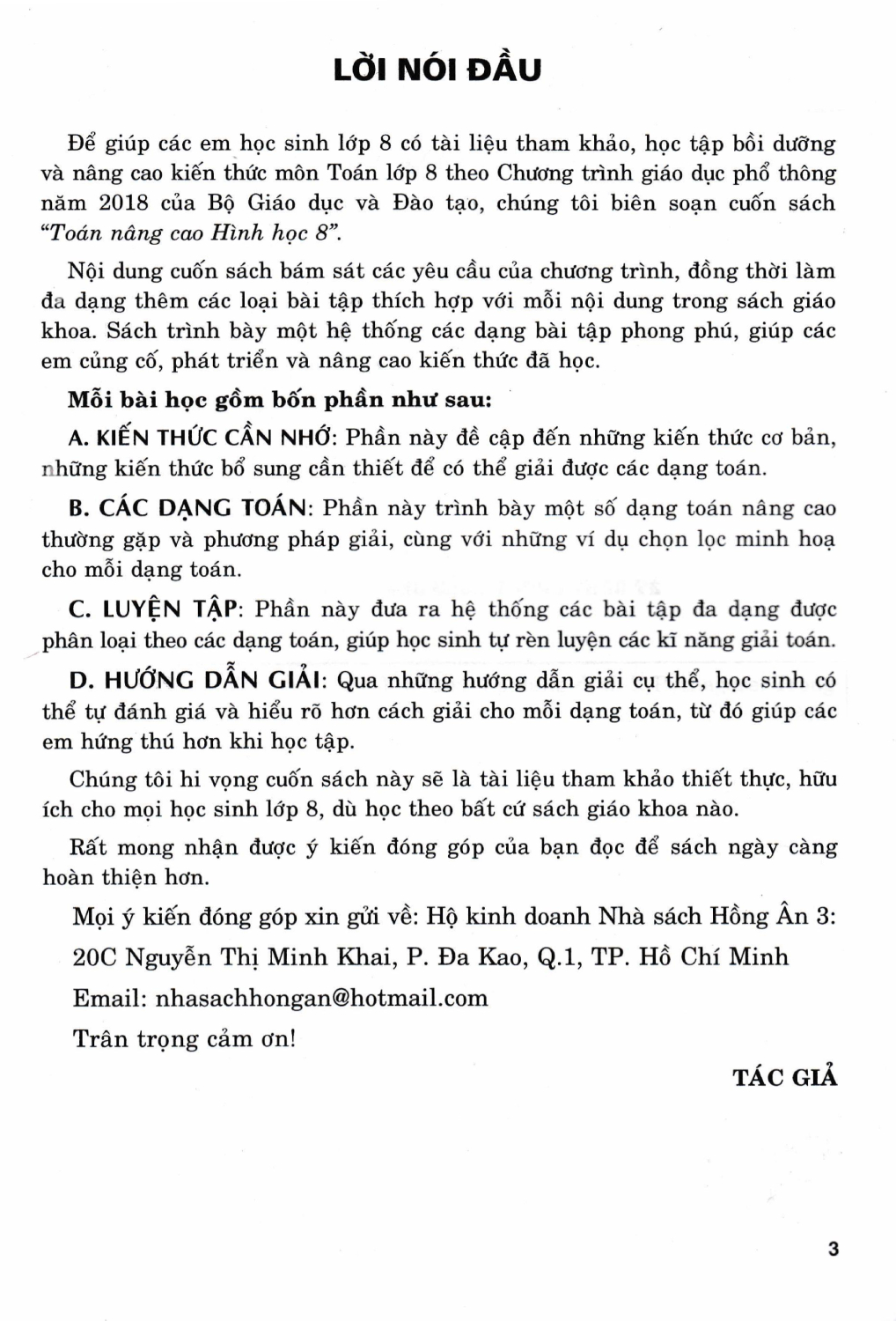 Toán Nâng Cao Hình Học 8 (Dùng Chung Cho Các Bộ SGK Hiện Hành) -  HA