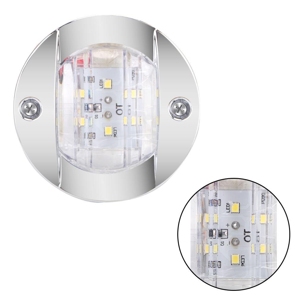Đèn tín hiệu tròn 12V 6LED gắn đuôi xe tải/tàu thuyền