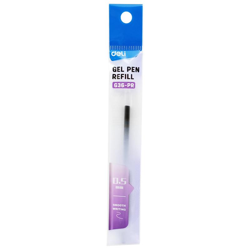 Ruột Bút Gel 0.5 mm - Deli CG36-PR - Mực Tím