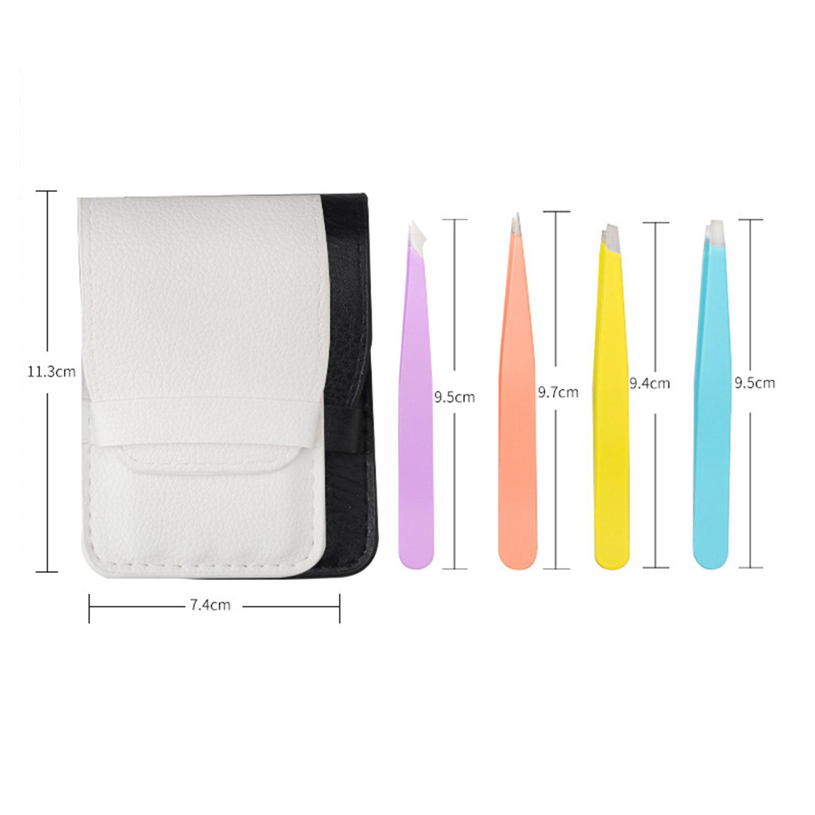 Fine Hairs Puller Stainless Steel Professional 4 in1 Slanted Black