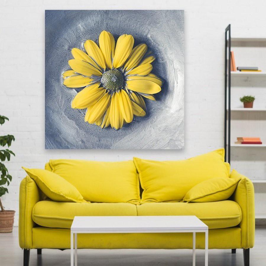 Tranh Treo Tường Hoa Cúc 3D - Tranh canvas giá xưởng tặng kèm đinh đa năng treo tranh không cần khoan tường