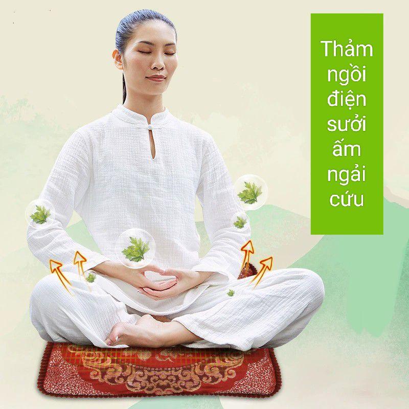 Đệm ngồi ngải cứu sưởi ấm bằng điện .Thảm ngồi ngải cứu điện- hỗ trợ đau nhức xương khớp, phụ khoa, trĩ