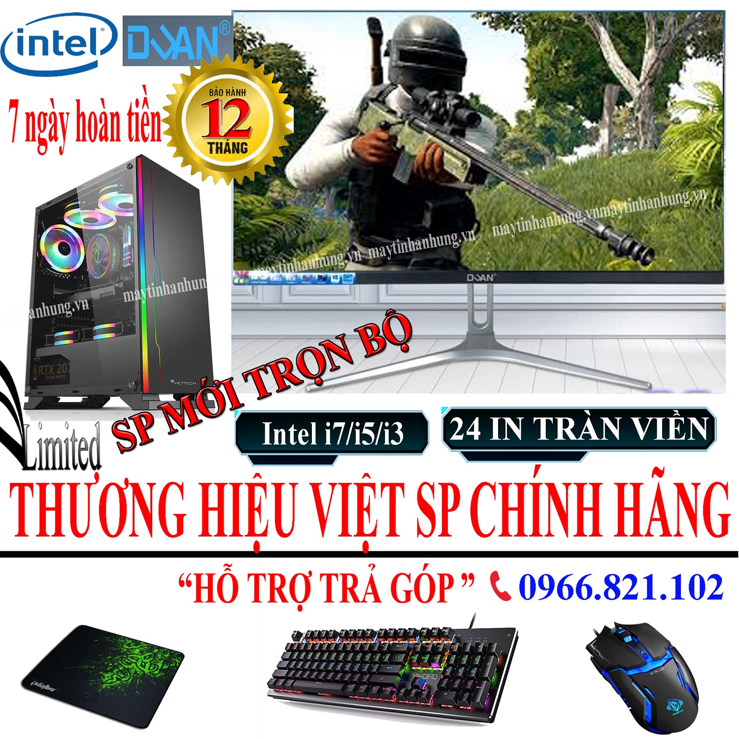 Bộ máy tính để bàn chơi GAME VietTech (Sản phẩm trọn bộ )- Hàng nhập khẩu