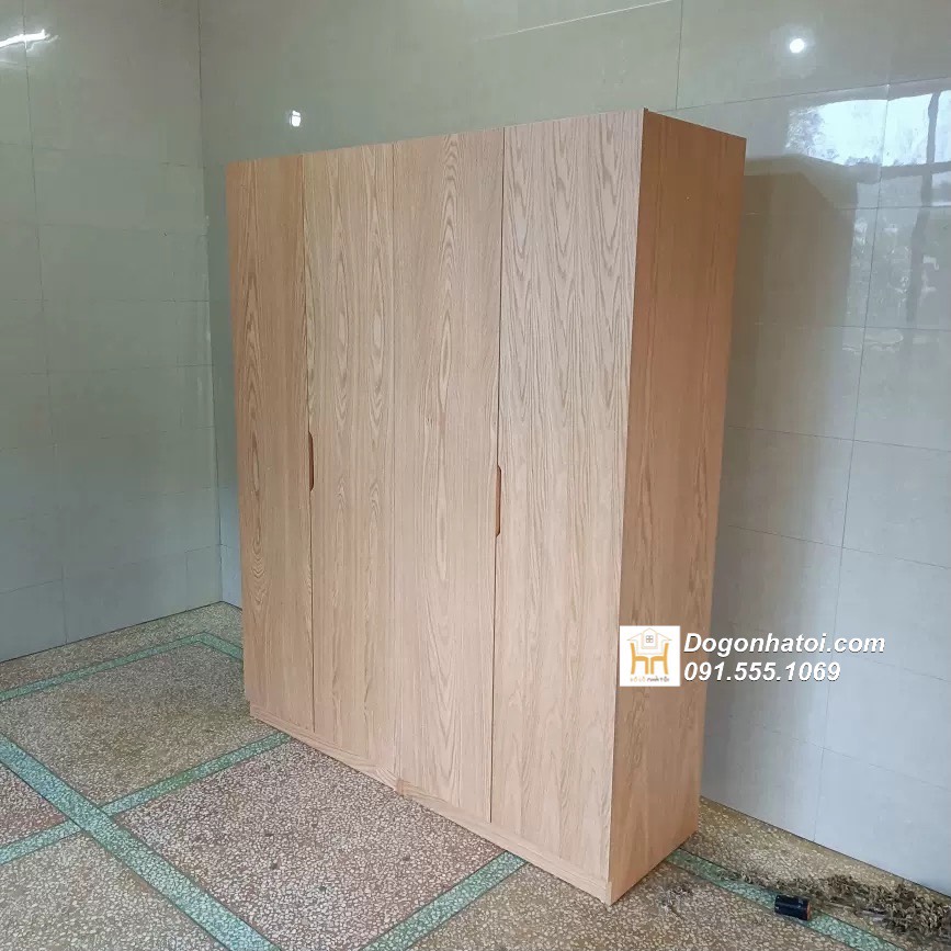 Tủ quần áo gỗ sồi tự nhiên 5 cánh C2m x D2m2 - TA240