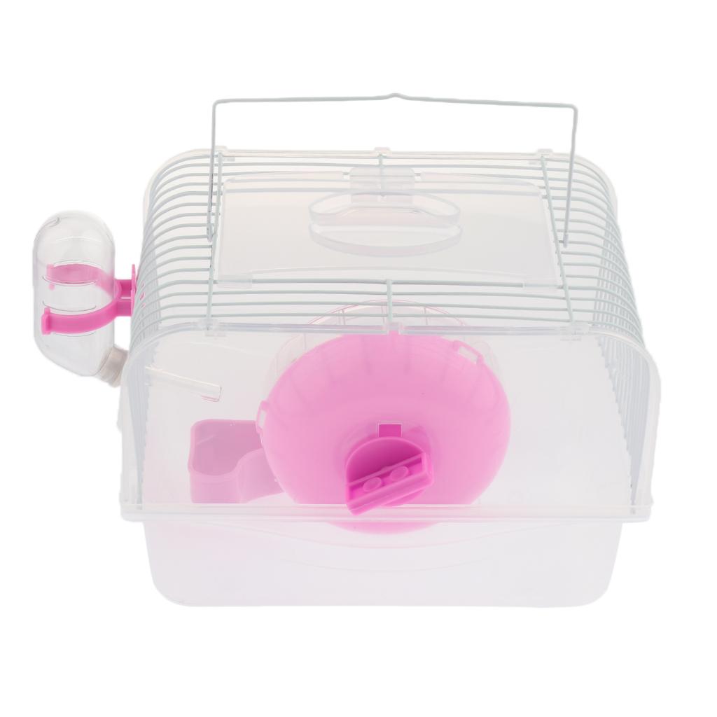 Portable Pet Hamster Cage Guinea Pig Gerbils Mice House with Heel