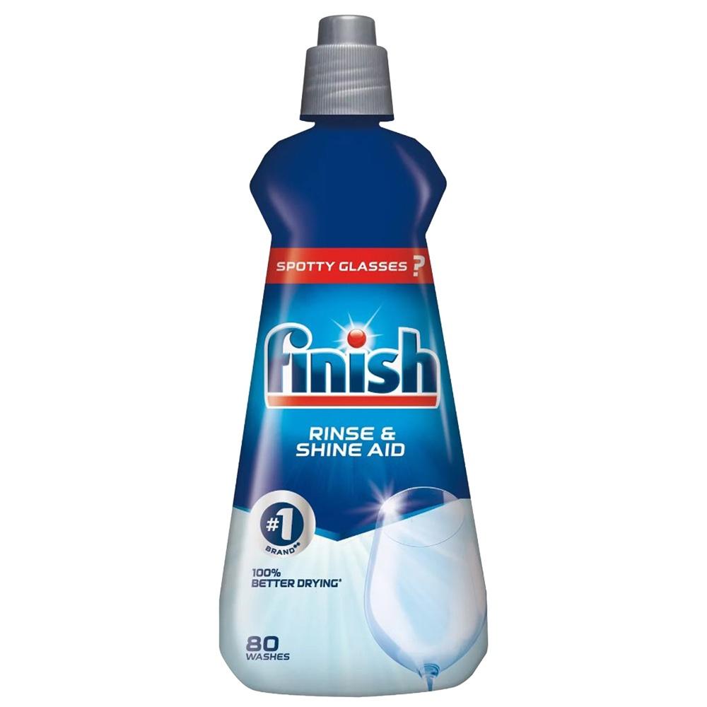Nước làm bóng và khô bát, đĩa Finish Dishwasher Rinse & Shine Aid Regular 400ml QT017391, nước trợ xả máy rửa bát