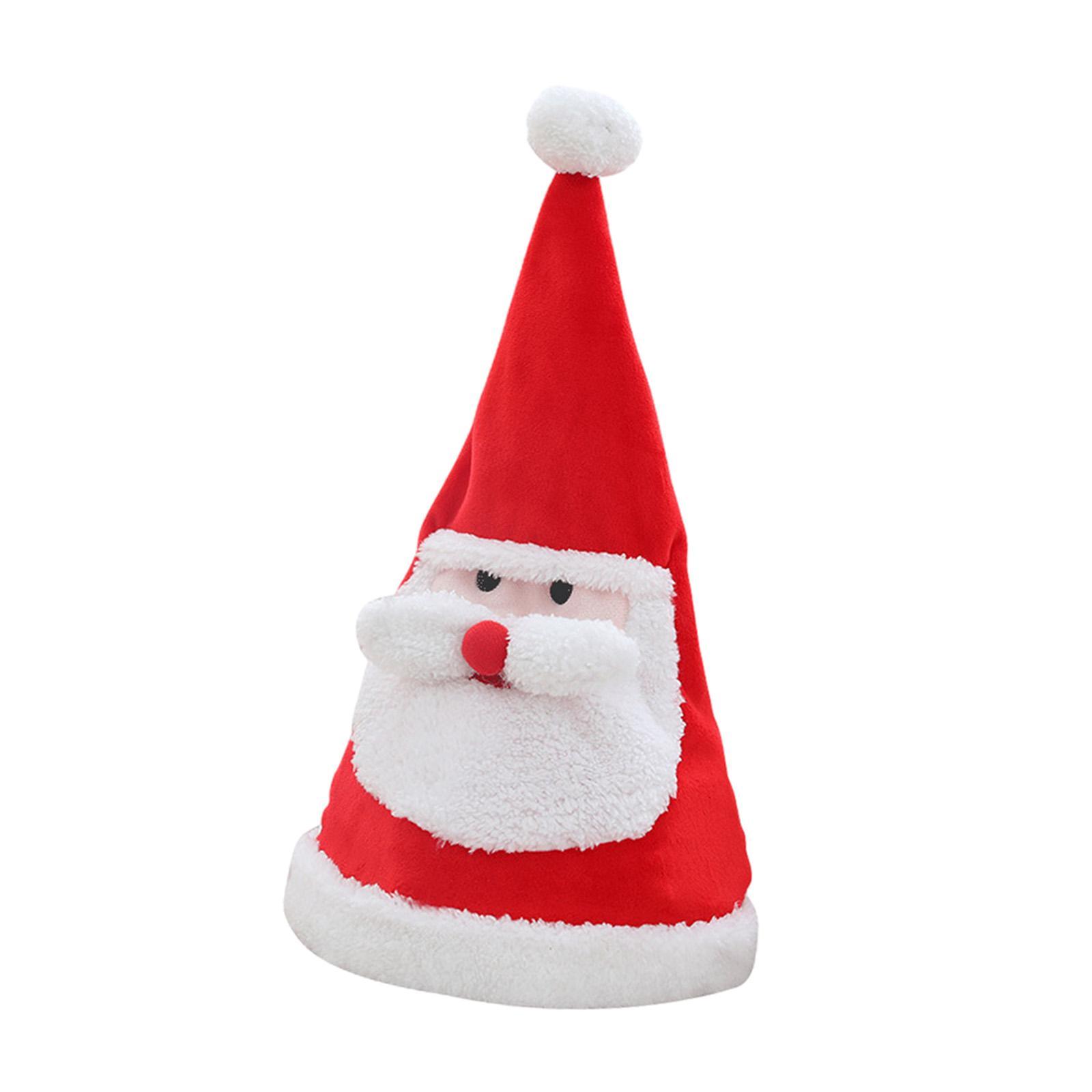 Santa Hat Singing and Dancing Christmas Cap for Party Supplies Xmas New Year