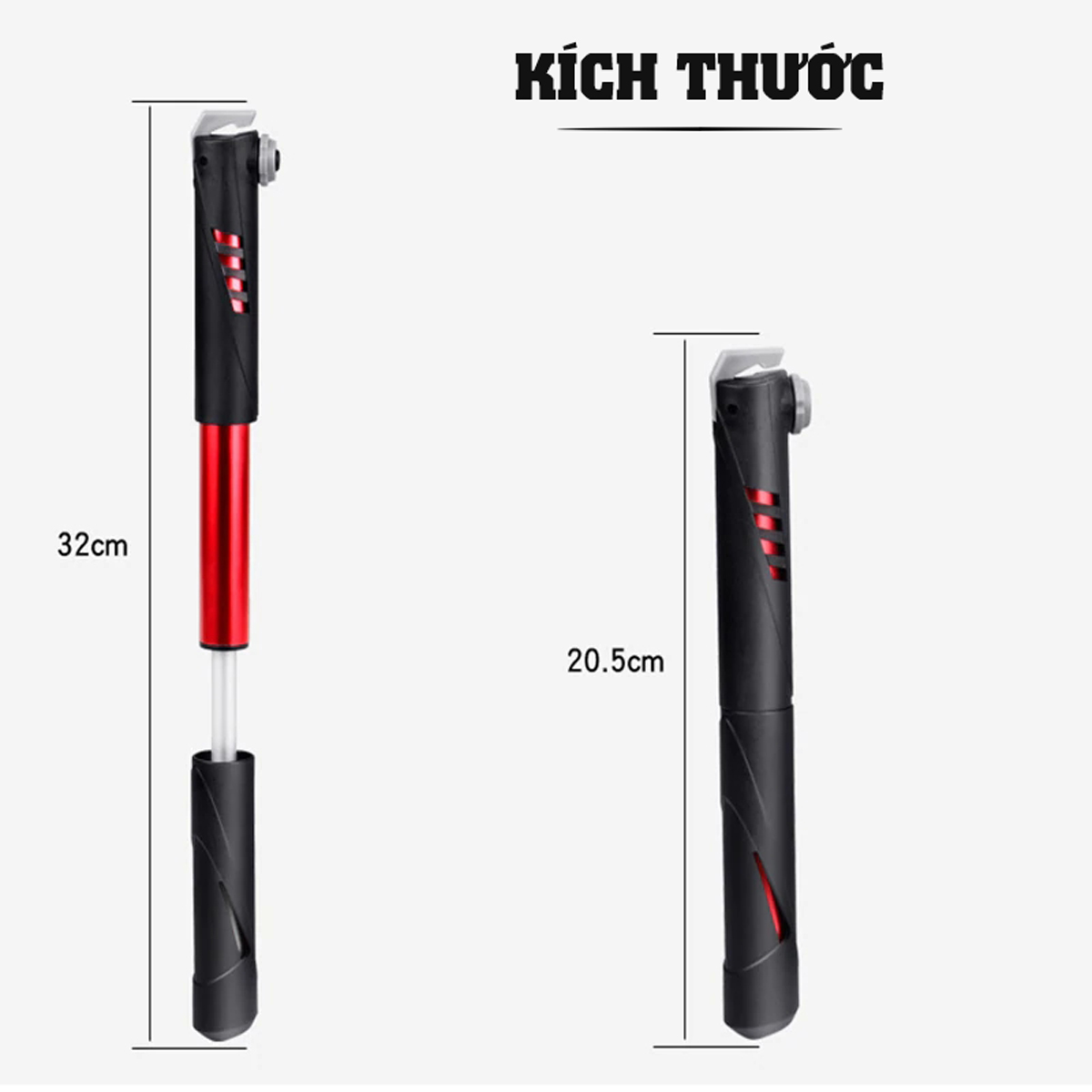 Bơm Xe Đạp Mini Treo Xe Gắn Khung Sườn Có Đế Gắn Sử Dụng Khẩn Cấp 120Psi 8 Bar Siêu Nhẹ Xy Lanh Lõi Nhôm Mai Lee