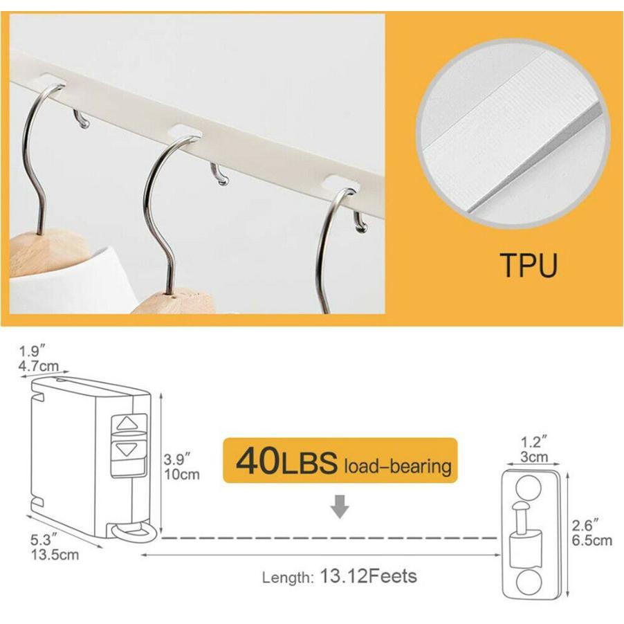 Dây treo đồ 20kg không cần khoan