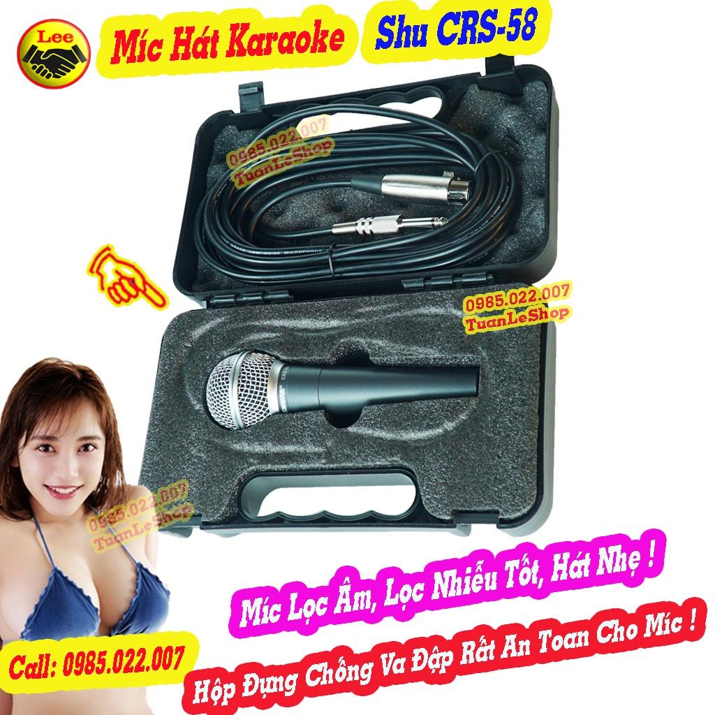 MICRO KARAOKE SHU CRS 58 – MÍC HÁT NHẸ – MIC HÁT CÓ DÂY SHU CRS58 - GIÁ 02 MIC CRS58