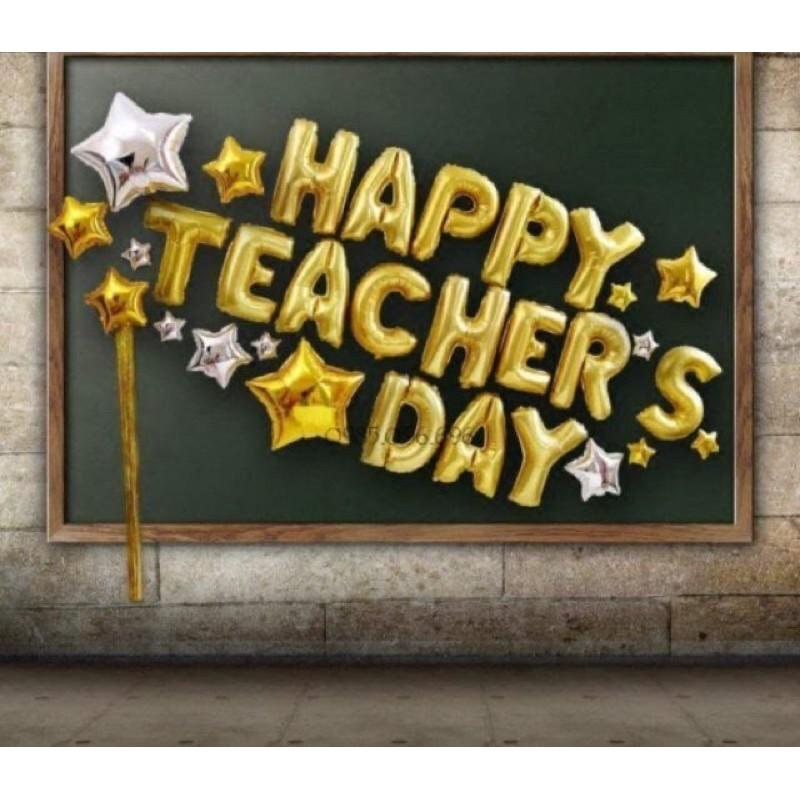 Set bóng trang trí ngày 20/11 happy teacher’s day
