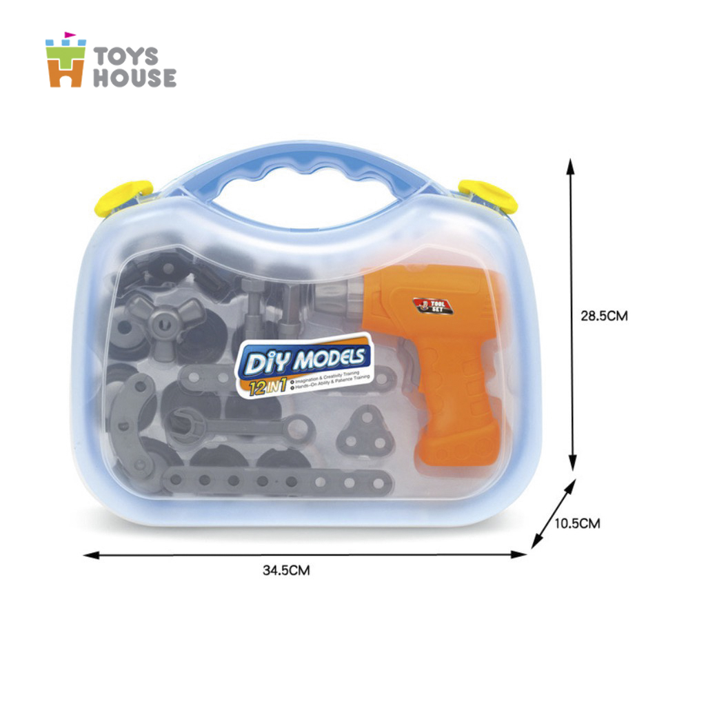 Đồ chơi phát triển kỹ năng cho bé - DIY MODELS lắp ghép mô hình 3D 2 trong 1 Toyhouse TLH nhựa mềm