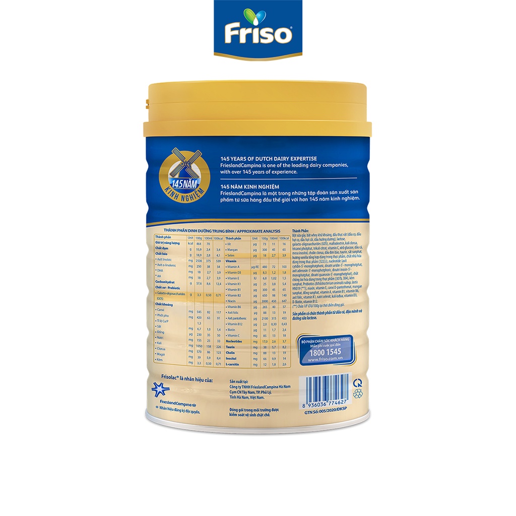 Sữa Bột Friso Gold 3 900g