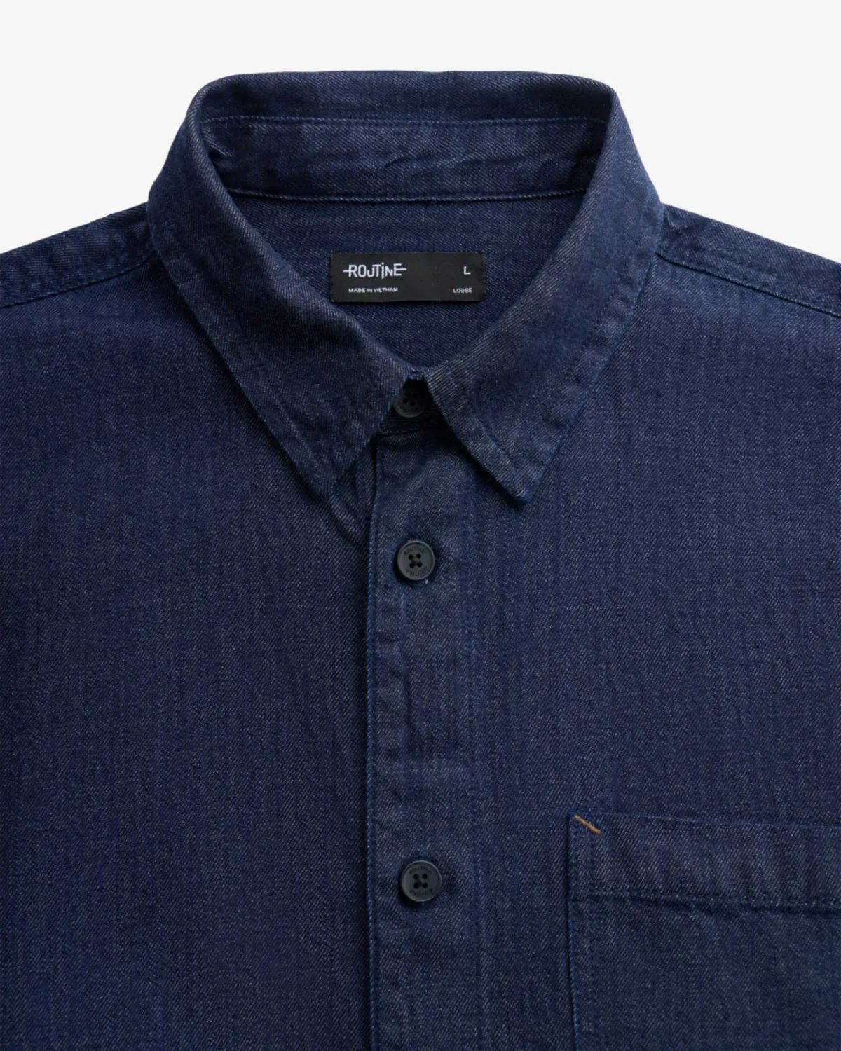 Áo sơ mi denim unisex Form Loose - RT 10S25DSHU054 | ROUTINE CÀ MAU