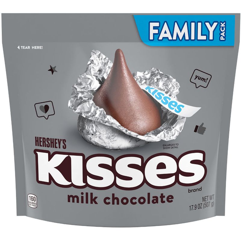 TÚI 507g SOCOLA SỮA Her-shey's Kisses Milk Chocolate Candy, Family Bag (17.9 oz)