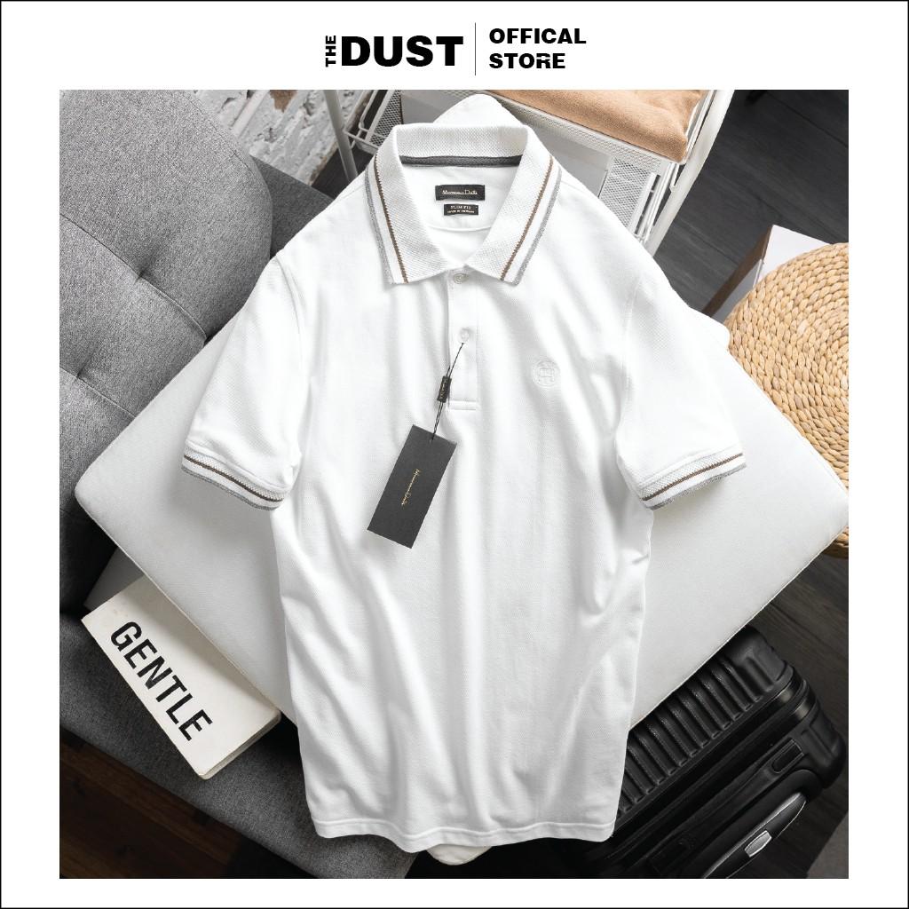 Áo thun polo nam cổ bẻ phối viền MSCV trơn basic, vải cotton cá sâu, form slim fit, trẻ trung, lịch lãm - THE DUST