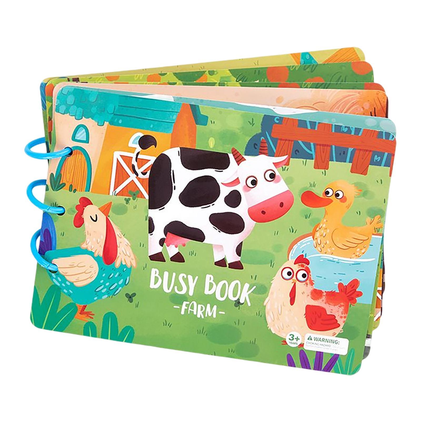 2x Educational Quiet Busy Book Early Learning Puzzle for Activity Kids