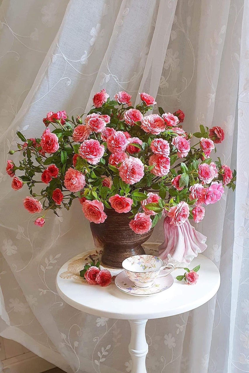 Bình Hoa Lọ Hoa Dáng Ly Tròn Men Mộc Gốm Sứ Bát Tràng - Gốm Bích