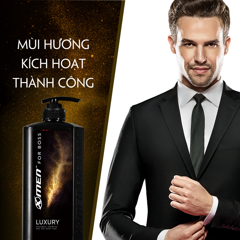 Dầu gội X-Men For Boss Luxury - Hương trầm sang trọng 650g