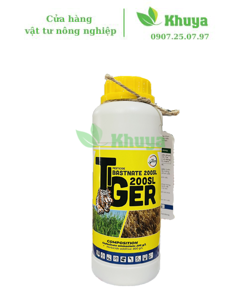 Thuốc trừ cỏ BASTNATE Tiger 200SL 450ml Diệt cỏ tận gốc Thay thế Paraquat và Glyphosate