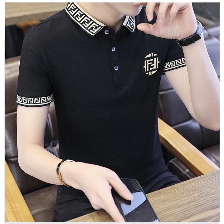 Áo thun nam có cổ tay ngắn vải thun cotton poly co giãn thoải mái chống nhăn mẫu đẹp 2023 Skymen Fashion