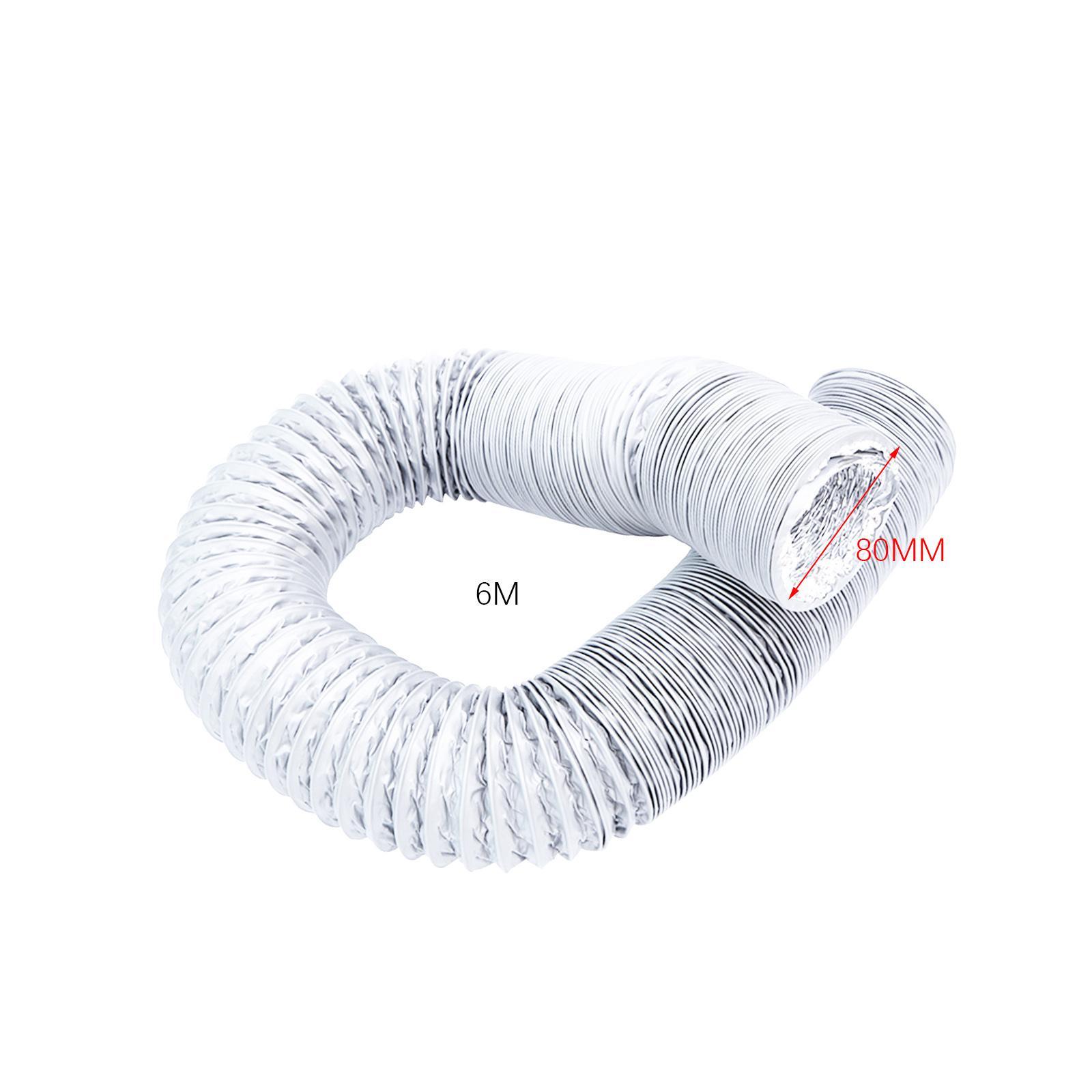19 Feet Long Exhaust Duct Exhaust Hose Air Vent Hose Aluminum Ducting Dryer Vent Duct for Exhaust Ductwork Heating and Cooling Kitchen Grow Tent