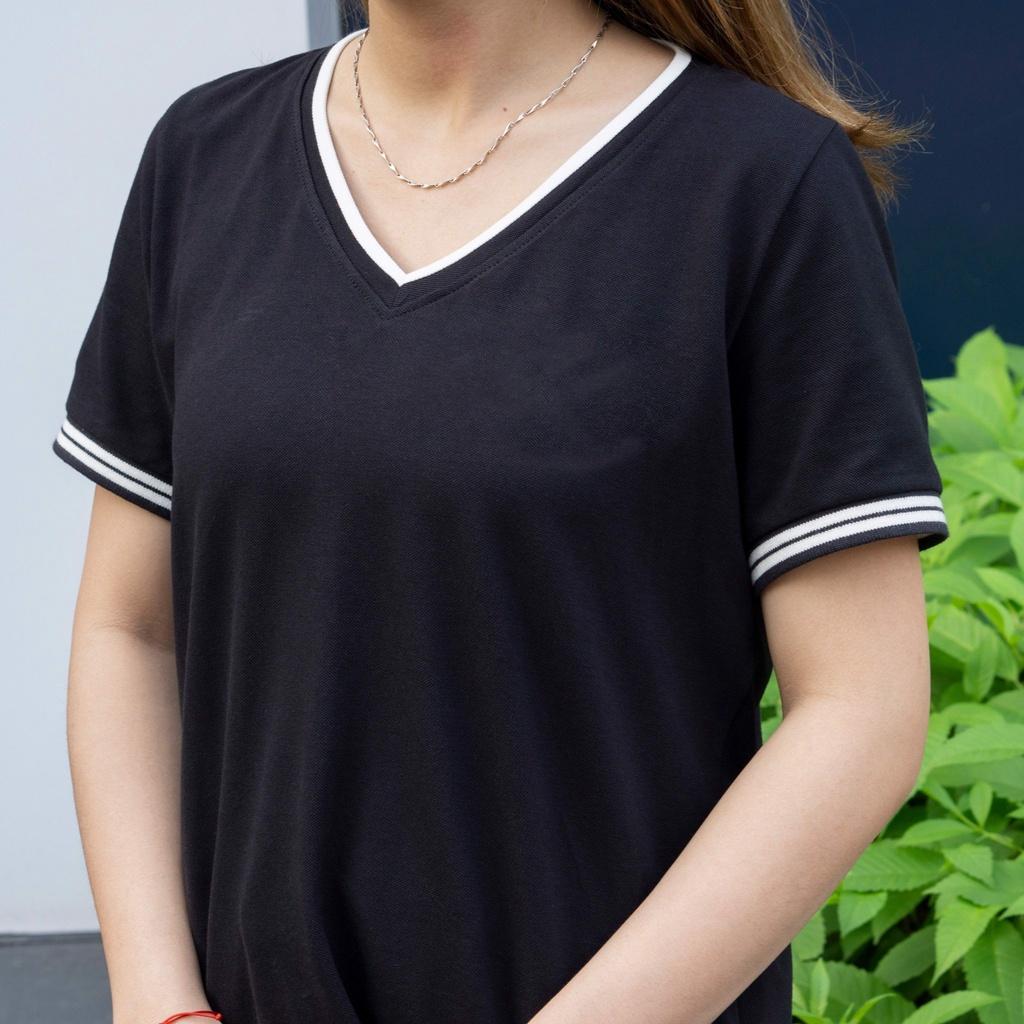 Bộ mặc nhà nữ SAYME bộ cotton thể thao mềm mịn co giãn 4 chiều cổ tròn và cổ tim WBST0019, WBST0021