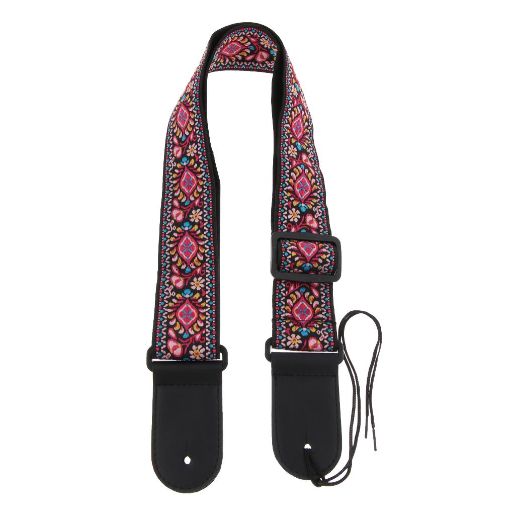 Adjustable Guitar Strap with Pick Holder for Acoustic Electric Guitar Bass Parts