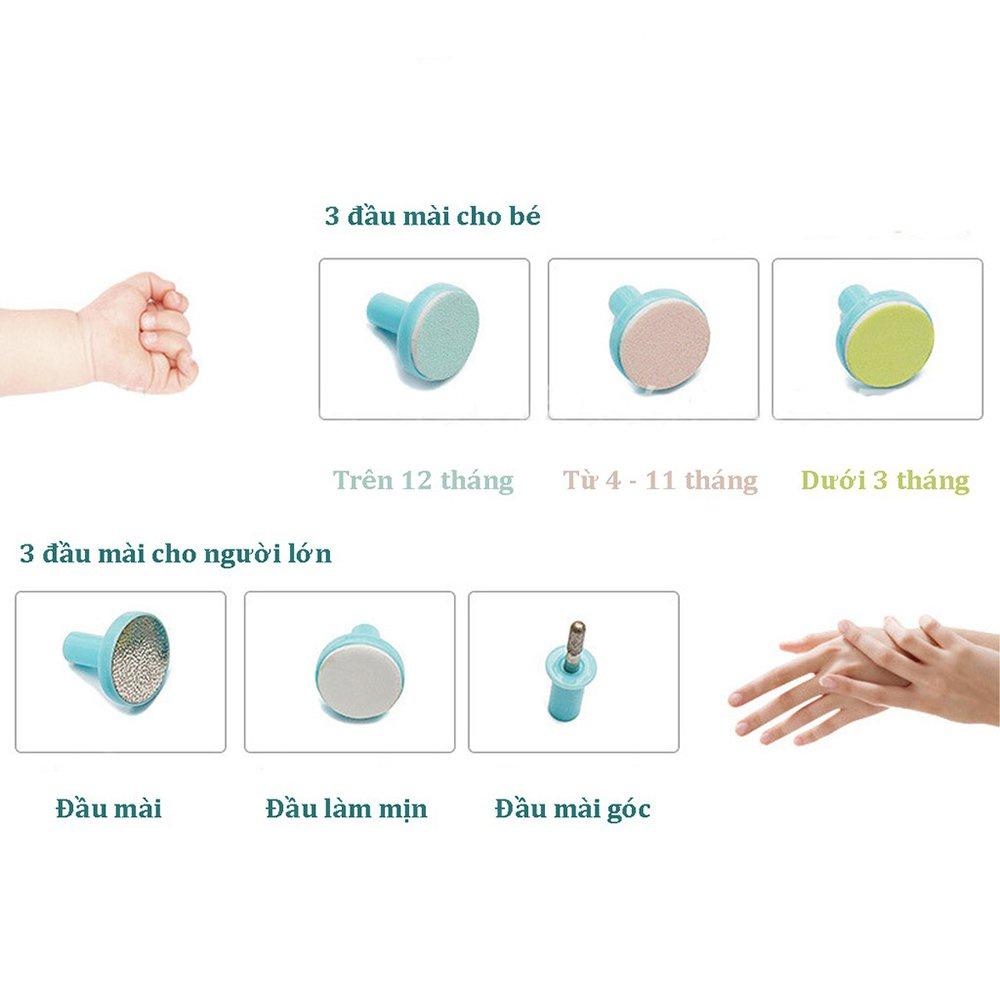 Bộ Cắt Móng Tay An Toàn Cho Bé thông minh tiện dụng, Máy mài dũa móng tay, móng chân chuyên dụng cho trẻ em TỪ 0 TUỔI.