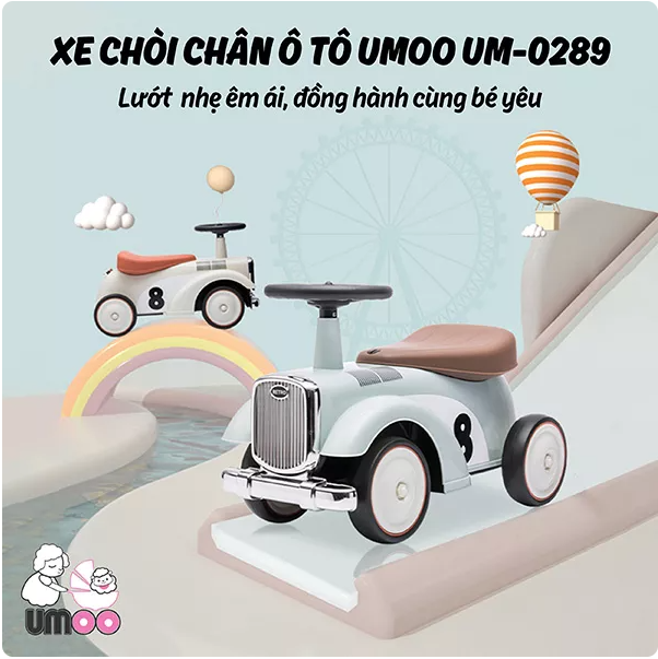 Xe chòi chân Umoo Ô Tô CÓ ĐÈN & NHẠC UM-0289