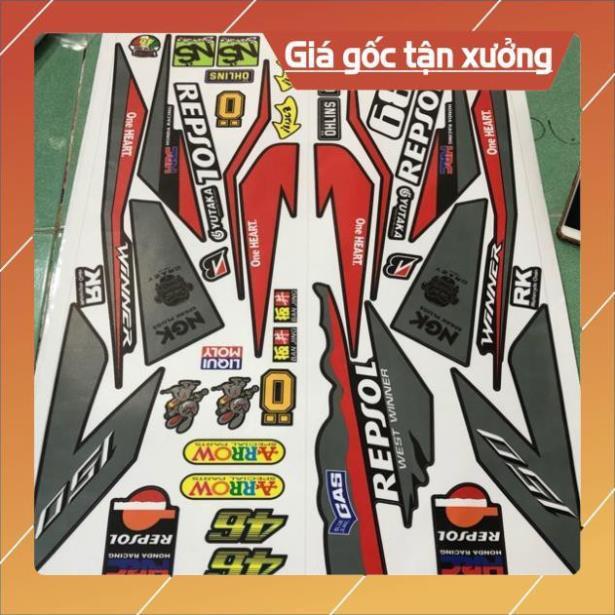 Tem rời winner repsol decal nhám sản phẩm y hình 100%