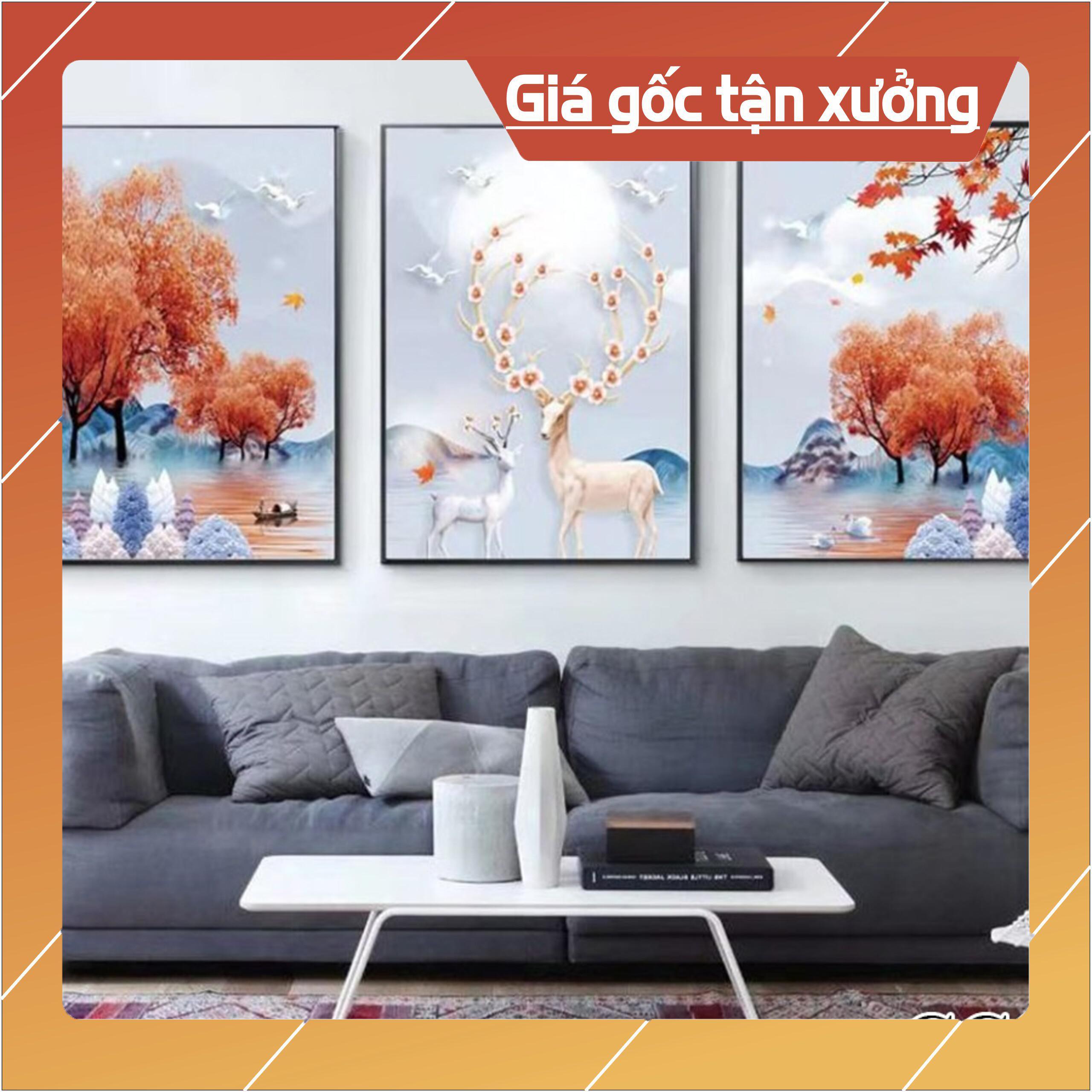 Bộ tranh treo tường phong thủy trang trí nội thất đẹp nhất thị trường ĐL 17