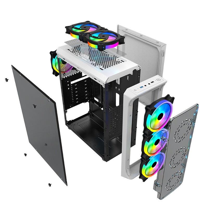 Vỏ Case máy tính Gametek Shadow White/ATX