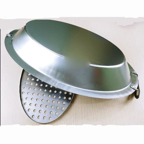 Nồi khay chảo lẩu cá chép om dưa bằng inox có vỉ inox chống dính đáy