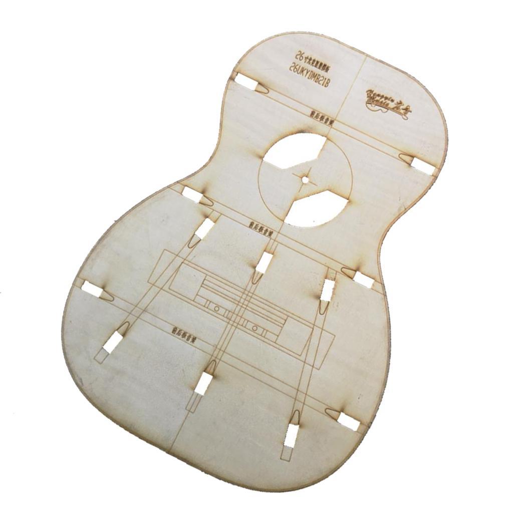 Handcrafted 26inch Ukulele DIY Body Template for Guitar Luthier Tools
