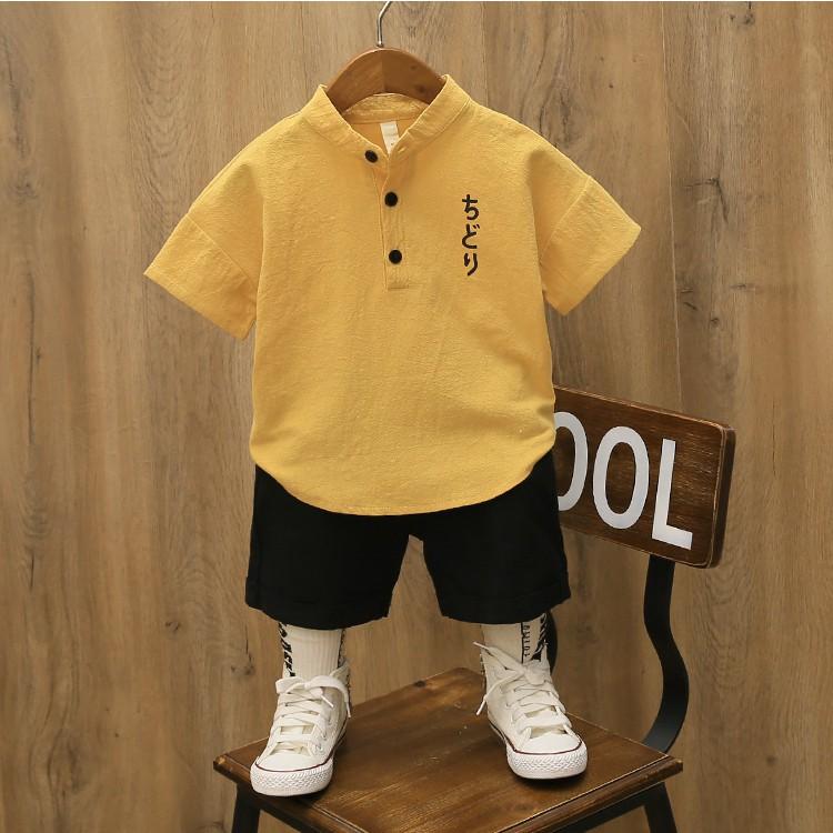 Bộ Quần Áo Bé Trai In Hình Suduku Chất Đũi Xước Cao Cấp Bộ Mùa Hè Cho bé Từ 6-26kg - SUMO KIDS