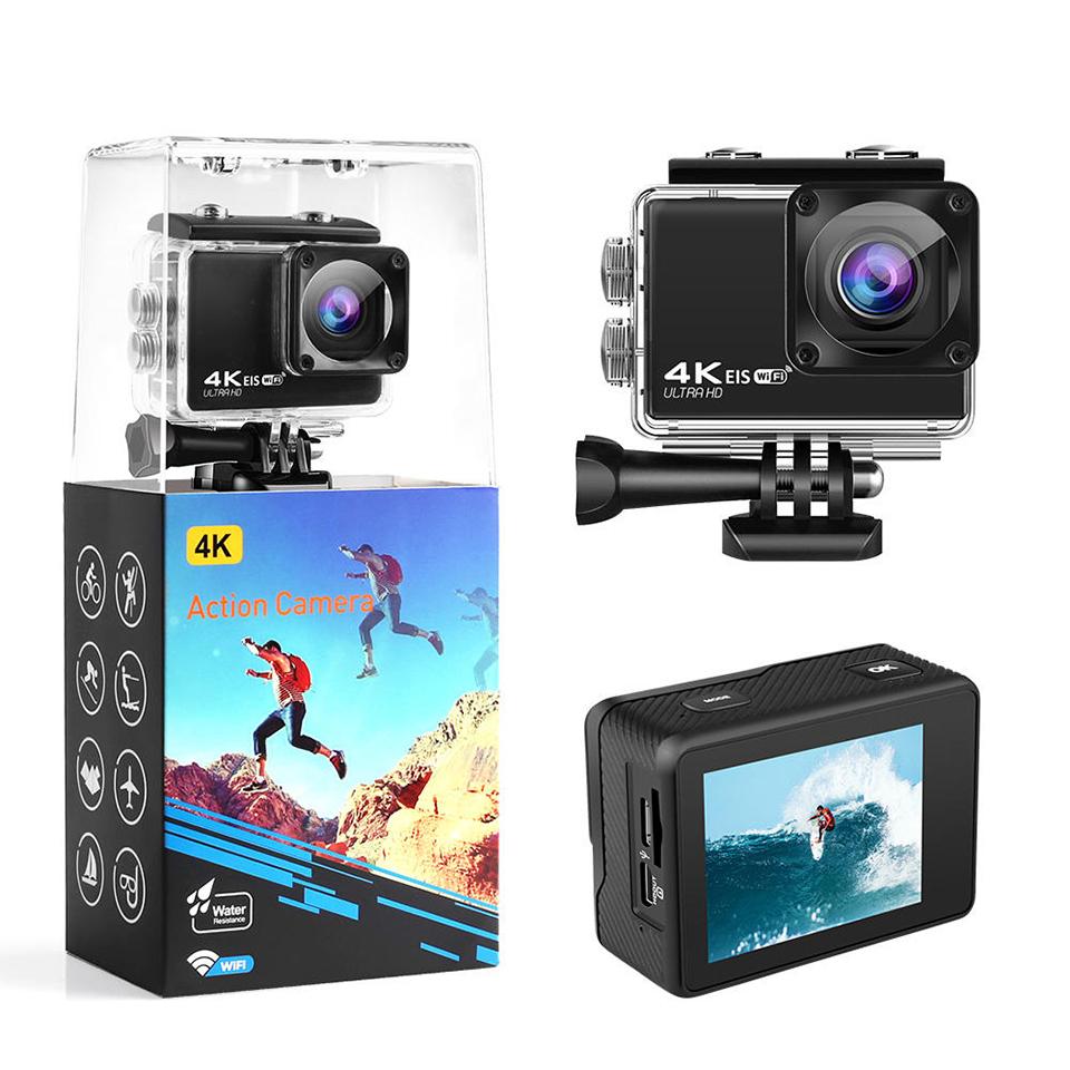 4K 60fps 24MP IMX386 Máy ảnh hành động WiFi với màn hình EIS 170 độ góc rộng ống kính không thấm nước dưới nước