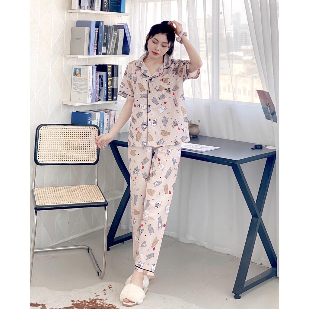 Bộ Đồ Ngủ Pijama Tay Ngắn Quần Dài-Kate Thái Loại 1