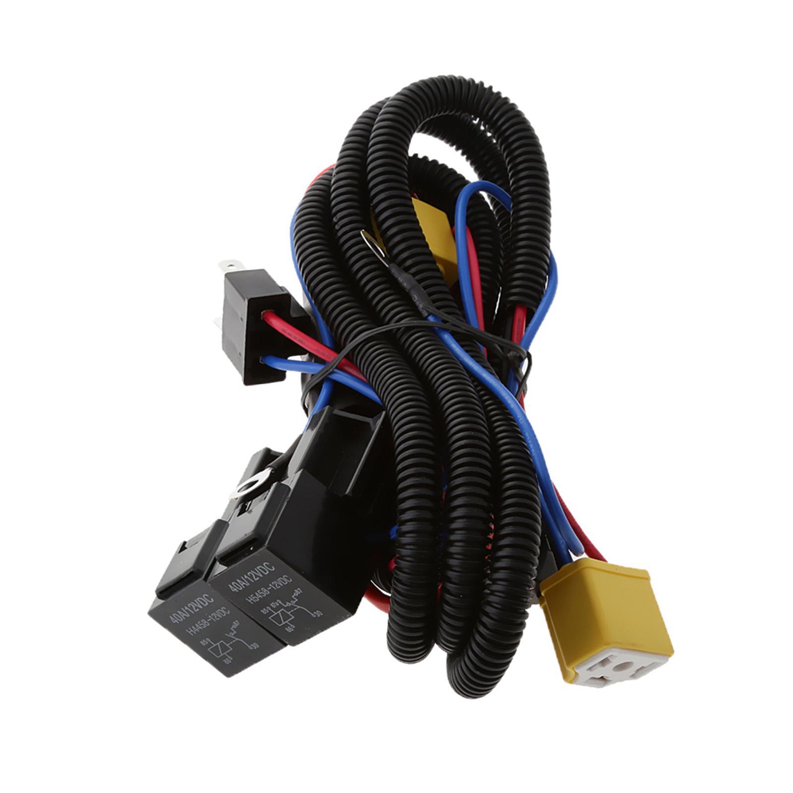 Headlight Relay Wiring Harness System Socket Plug Circuit Connection