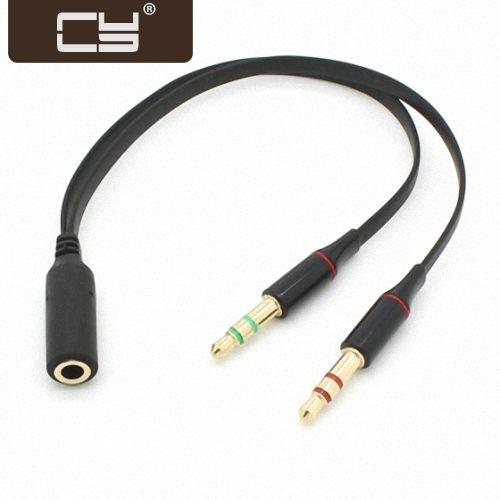 Tai nghe điện thoại di động RC-122 thuận lợi nhất được kết nối với dòng tai nghe máy tính micrô chuyển đổi tai nghe âm thanh máy tính một điểm hai dòng