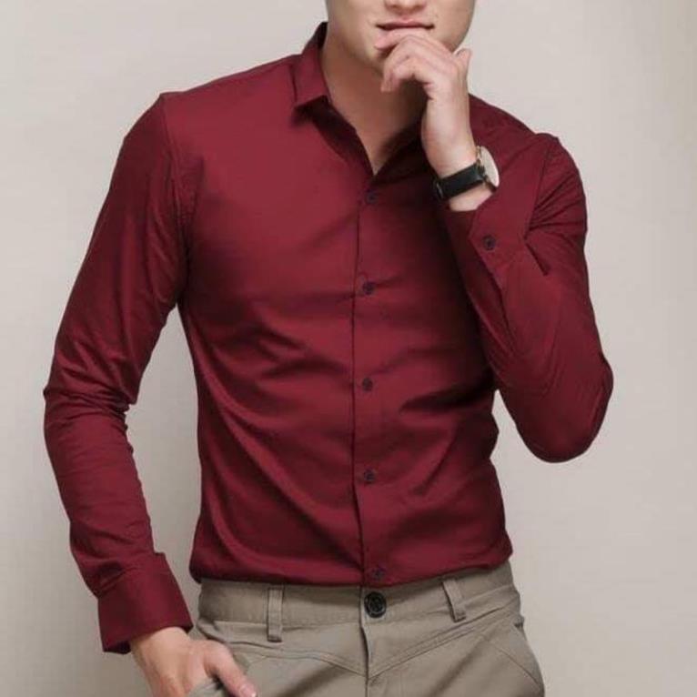 Áo Sơ Mi Trơn Nam Tay Dài Dione Fashion