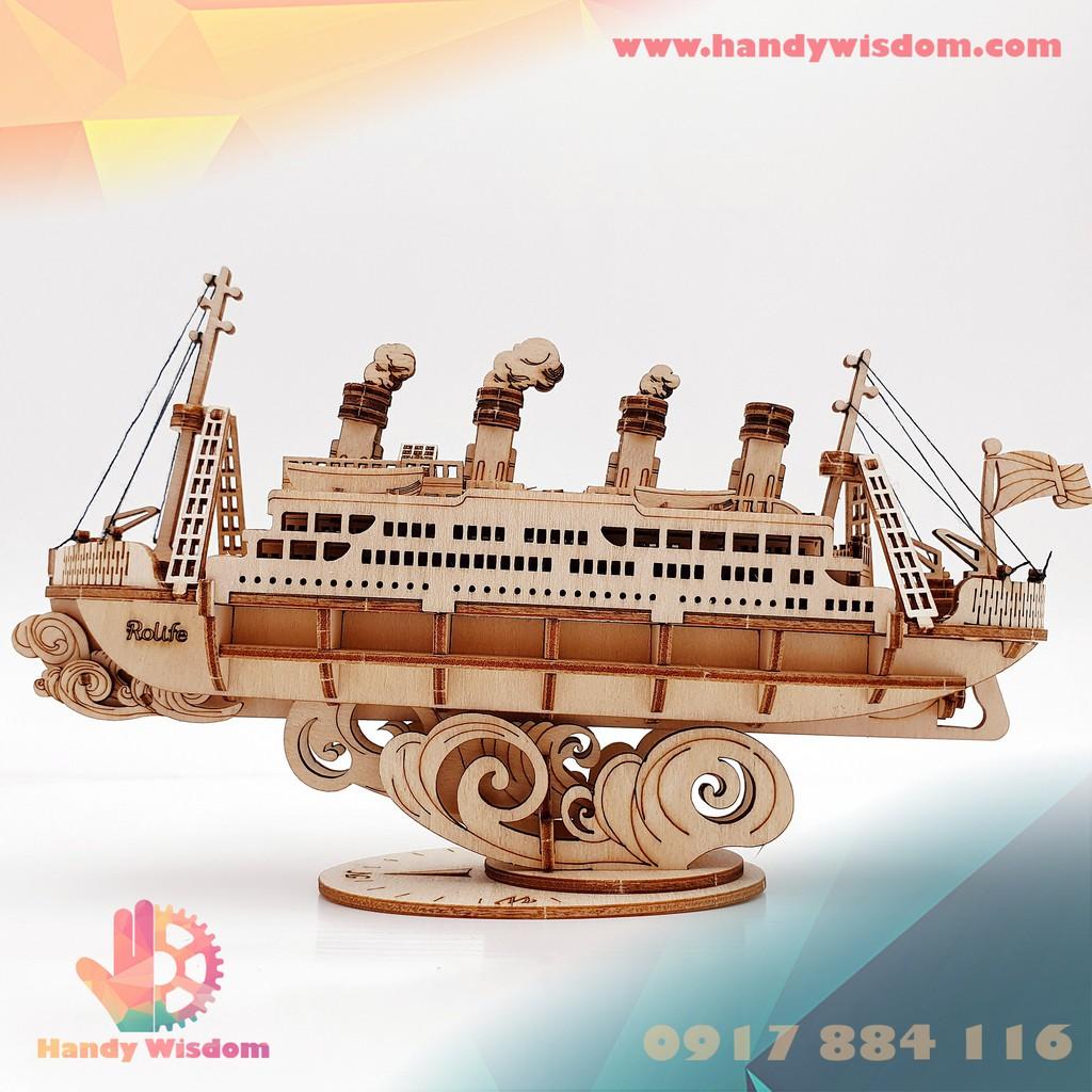 Mô hình lắp ghép gỗ Rolife - Du thuyền - Robotime Cruiseship TG306