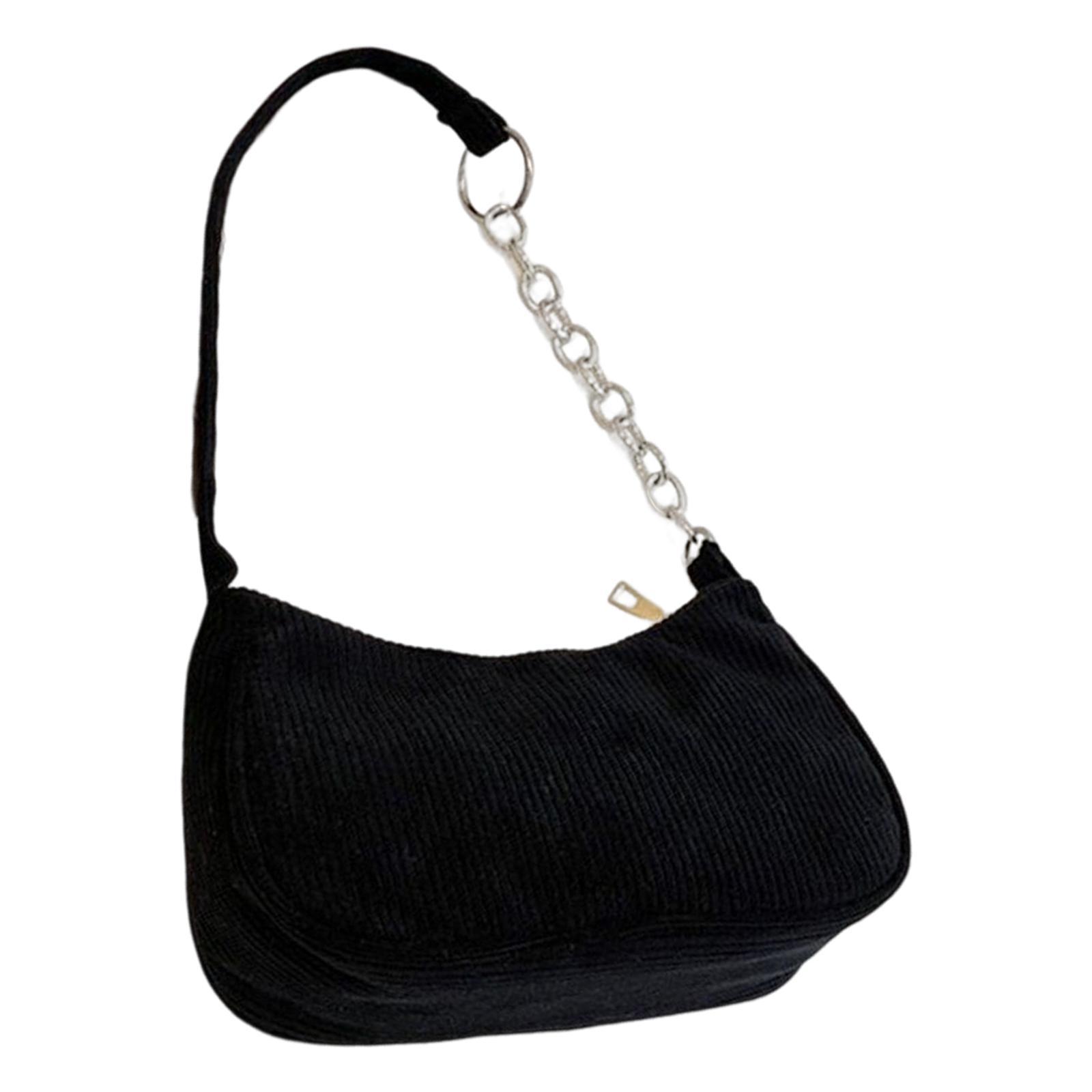 Women Dumpling Bun Schoolbag Shopping Bag Wallet Flannel Shoulder Bag Black