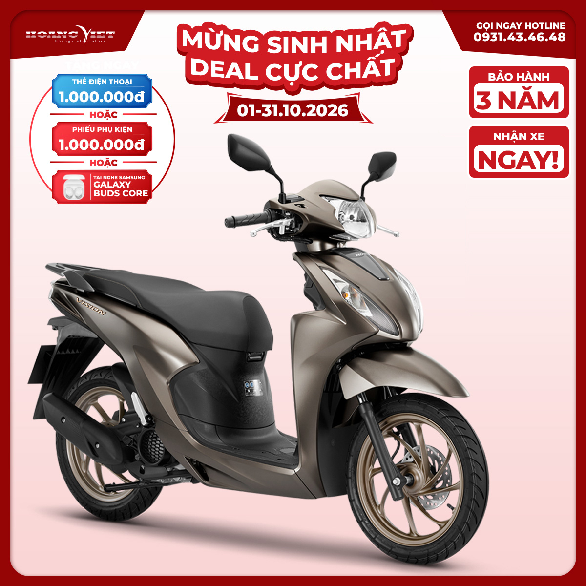 Xe Máy Honda Vision 2026 - Phiên Bản Đặc Biệt
