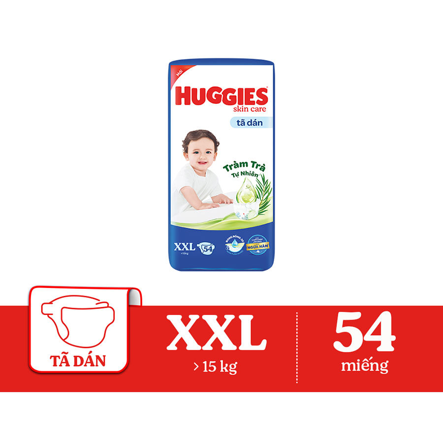 Tã dán Huggies Skincare Super Jumbo XXL54